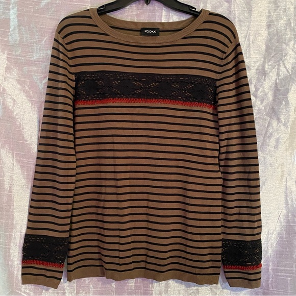 Kookai SZ T1 (Small) jersey with lace and embroidered details GUC, boho, grunge - Picture 9 of 9